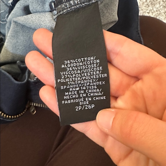 1822 Denim Dark Blue Flare Jeans Size 26P/2P - Picture 5 of 5